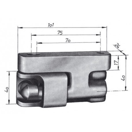 Zawias burty 654N ocynk, kpl. 28-116-4