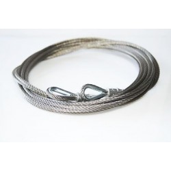 Stalowa linka 3 mm, ocynk, długość 3,35 metra, 57-583-20
