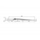 Zawias drzwi bocznych nierdzewny 246 mm, 15-039