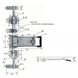 Zamknięcie drzwi tylnych kpl. fi 27 mm 11-071