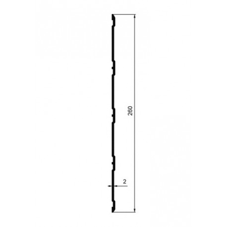 Profil aluminiowy H-260 mm, 10-001