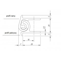Aluminiowy zawias ślimakowy L-6000 mm, 28-813-01