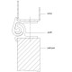 Aluminiowy zawias ślimakowy L-6000 mm, 28-813-01