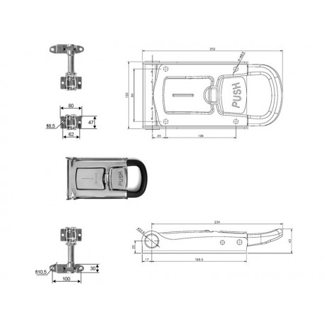 Zamknięcie drzwi tylnych fi 22 mm ocynk, 11-072-03